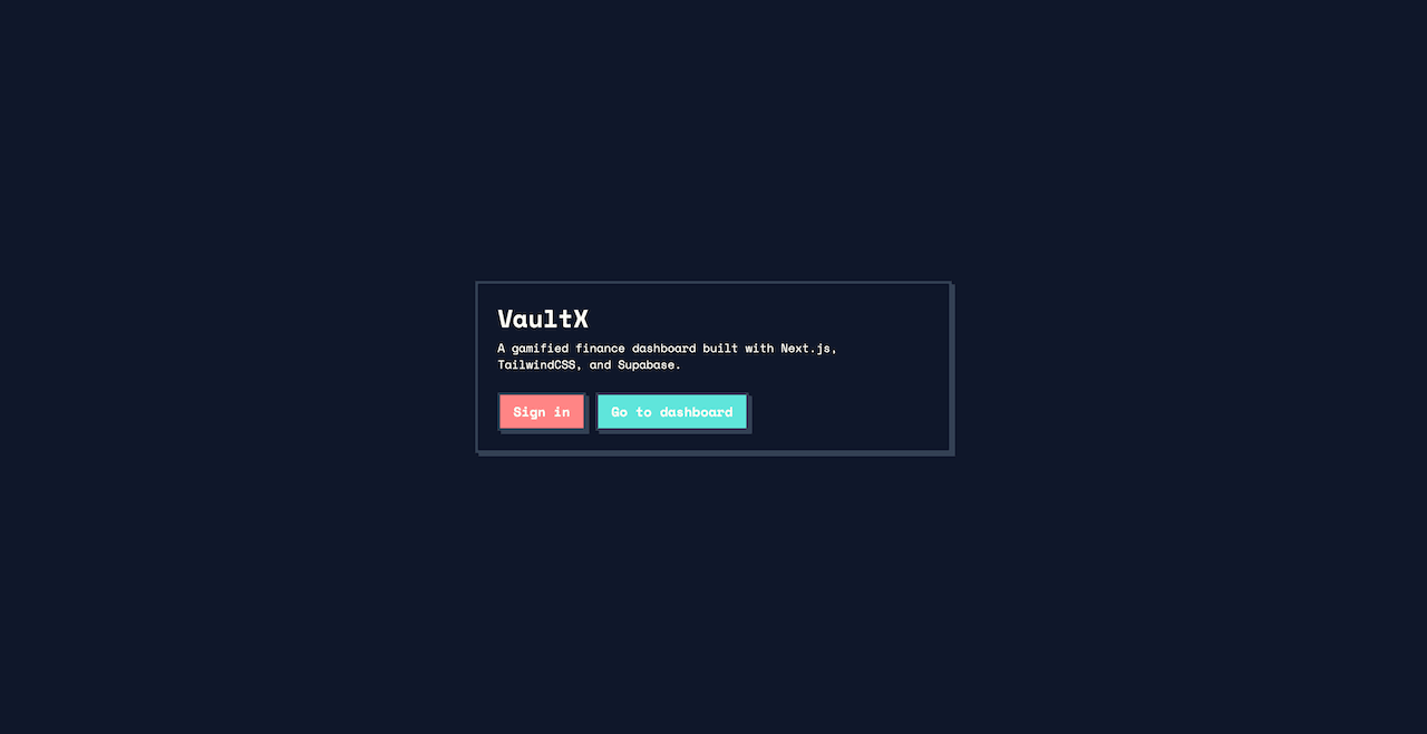 VaultX Finance screenshot